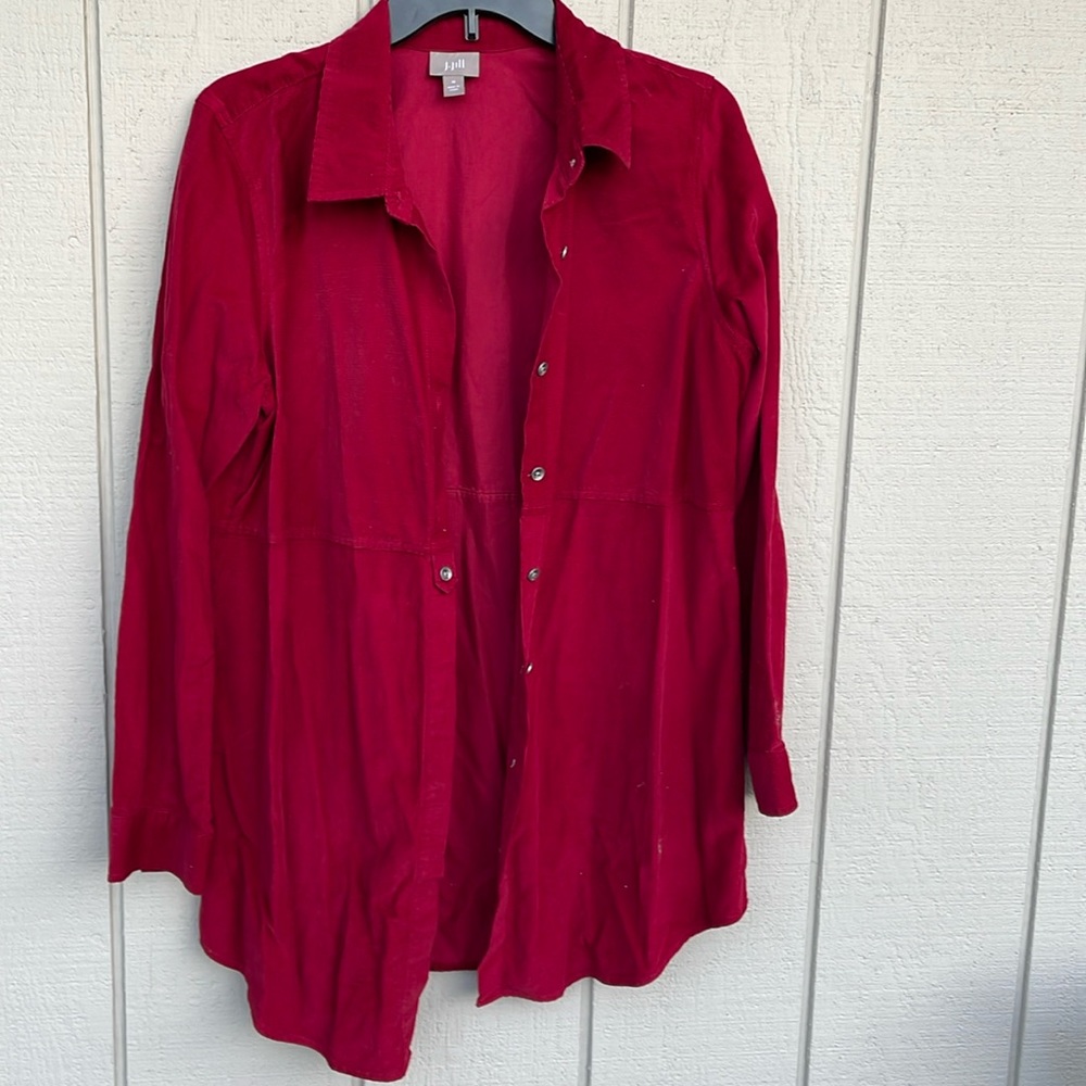 J.Jill Corduroy Button Down Shirt M